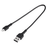 StarTech.com 30cm tålig, svart USB-A till Blixtkabel - Hård,