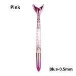 1pc Mermaid Pens Gradient Gel Quicksand Sequins Pink Blue-0.5mm