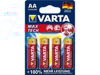 Varta Max Tech 04706 - Batteri 4 X Aa-Typ