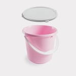Nordiska Plast Hink med lock Plast, rosa, 5 liter