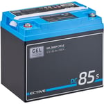EDC85SG Batterie Décharge Lente 12V 85Ah gel Solaire avec écran lcd marine, moteur électrique bateau, camping car - Ective