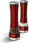Morphy Richards 974221 Accents Electronic Salt and Pepper Mill Set Red