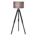 Tripod Stand Floor Lamp Adjustable Height Wood Leg for Home Office