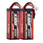 Lipo-batteri, 5300mAh kapacitet, EC5-stik, 5300-3S100C-EC5-2stk