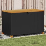 Dynbox svart 110x55x63 cm konstrotting akaciaträ
