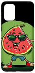 Coque pour Galaxy S20+ Joli costume de melon pour les amateurs de lunettes de soleil et de fruits