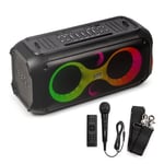 Fenton Core120 Party Speaker, Partybox med mikrofon - Bluetooth-högtalare med ljuseffekter