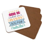 This Is What An Awesome Dog Man Looks Like Coaster Drinks Mat Set Of 4 Funny