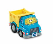 VTech Toot-Toot Drivers Dumper Truck, Toy Car for 1 Year Old, Pretend Play with Lights & Sounds, Interactive Toddlers Toy for 12 Months, 2, 3, 4 +, English Version,Blue,Small