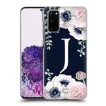 Official Nature Magick Letter J Floral Monogram Navy Flowers 1 Hard Back Case Compatible for Samsung Galaxy S20 / S20 5G