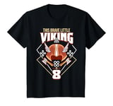 Youth This Brave Little Viking Is 8 - Cool Viking 8th Birthday T-Shirt