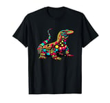 Colorful Lizard colored Japanese Art Komodo Dragon T-Shirt