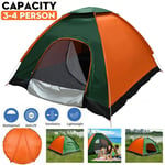 Camping Tent 3-4 Man Person Pop Up Tent Automatic Outdoor Family Hiking Shelter
