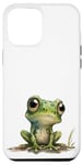 Coque pour iPhone 13 Pro Max Grenouille mignonne et amusante. Vert. Amoureux des grenouilles. Amoure