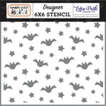 Echo Park Schablon - Fright Night Bats 6x6 Tum