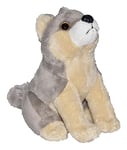 Wild Republic Wild Calls Wolf, Authentic Animal Sound, Stuffed Animal, 8 Inches, Gift for Kids, Plush Toy, Fill is Spun Recycled Water Bottles