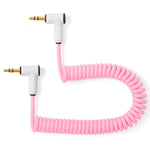 Korg Volca/PO Audio Cable Curly 20-30cm Marshmallow Pink
