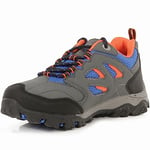 Regatta Unisex Kids' Holcombe Jnr Low Rise Hiking Boots, Grey (Briar/Blaze Orange 44z), 10 Child UK (29 EU)