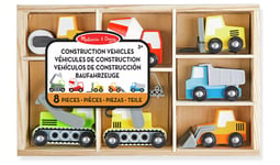NEW Melissa and Doug Wooden Construction Vehicle Set Of 7 Wooden Construction_UK