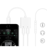 Iphone 8/7 Adaptateur Lightning Audio Charge Double Port Lightning Adaptateur - Ecouter Musique Et Charger Votre Iphone 7 Plus