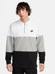 Nike Club Colour Block Long Sleeve Top - White, White, Size M, Men
