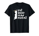 Cat Lifestyle Eat Sleep Play Repeat Lover Daily Routine T-Shirt