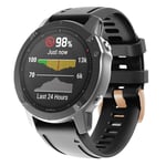 Garmin Fenix 7S / 6S Pro / 5S Plus Klockarmband i Silikon - Svart