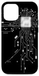Coque pour iPhone 14 Pro CPU Cœur Processeur Circuit imprimé IA Geek Gamer Heart