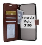 Crazy Horse Wallet Motorola Moto G100 (Brun)
