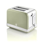 Swan Retro Stainless Steel 815W 2 Slice Toaster Green - ST19010GN