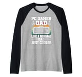 PC Gamer DAD Like A Normal DAD Video Gamer Gaming Raglan Baseball Tee