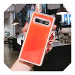 Luminous Case for Samsung Galaxy S10E Case Liquid Phone Cover for Samsung S9 S10 plus Cases S10 LITE Cover Dynamic Coque note 8-Orange-G-for samsung S9P
