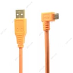 5M USB 2.0 A mâle vers Micro B 5 broches Orange Micro USB 2.0 coudé 3m 5m 8m pour chanson A9 a7m2 a7r2 a7s2 a7r3 a7m3 RX1R RX100 Micro
