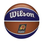 WILSON Ballon de Basket, NBA TEAM TRIBUTE, PHOENIX SUNS, Extérieur, caoutchouc, taille : 7