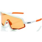 100% Glendale Sunglasses with Persimmon Lens - Soft Tact/Oxyfire White