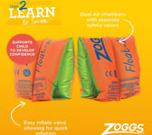Zoggs Roll Ups Kids Junior Armbands, 1-3 Years, up to 15kg, Easy Inflate