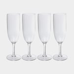 Nordiska Plast Champagneglas i plast Classic, glasklar, 17 cl, 4-pack