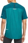 MENS NIKE TECH PACK HYBRID SS TOP T-Shirt SIZE S (CJ5731 347) BLUE