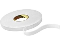 3M Scotch Dubbelsidig Skumtejp 9515W, Vit Storlek: 19 Mm X 33 M, Med Baksida Av Polyetenskum (9515W19)