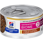 Hill's Prescription Diet Feline Gastrointestinal Biome Chicken & Vegetables Stew Can - Wet Cat Food 82 g x 24