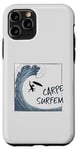 Coque pour iPhone 11 Pro Carpe Surfem ! Saisis la grosse vague ! Wipeout Surf Irony