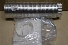 Wpro 100mm 4" 1.5m Cooker hood extractor fan vent kit Whirlpool Hotpoint