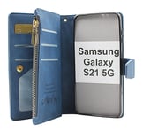 XL Standcase Lyxfodral Samsung Galaxy S21 5G (SM-G991B) (Mörkblå)