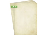 Sigel Dp983 Vintage Design Paper Set Din A4 90 Gsm Beige 75 Ark