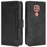 HualuBro Motorola Moto G9 Play Case, Magnetic Full Body Protection Shockproof Flip Leather Wallet Case Cover with Card Slot Holder for Motorola Moto G9 Play Phone Case (Black)