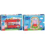 Ravensburger Peppa Pig London Red Bus 24 Piece Giant Shaped Floor Jigsaw Puzzle for Kids Age 3 Years Up & Peppa Pig 24 Piece Giant Floor Jigsaw Puzzle for Kids Age 3 Years Up - Toddler Toy & Activity