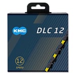 KMC DLC 12 speed Chain, Black/Yellow, 126 Link
