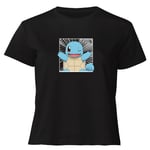 Pokémon Pokédex Squirtle #0007 Women's Cropped T-Shirt - Black - XS