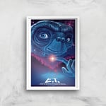 E.T. The Extra-Terrestrial X Ghoulish Print Giclee Art Print - A4 - White Frame