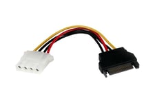 StarTech.com 6in SATA to LP4 Power Cable Adapter - F/M - Power adapter - SATA power (M) to 4 pin internal power (F) - 5.9 in - black - LP4SATAFM6IN - strømforsyningsadapter - SATA strøm til 4-PIN intern strøm - 15 cm